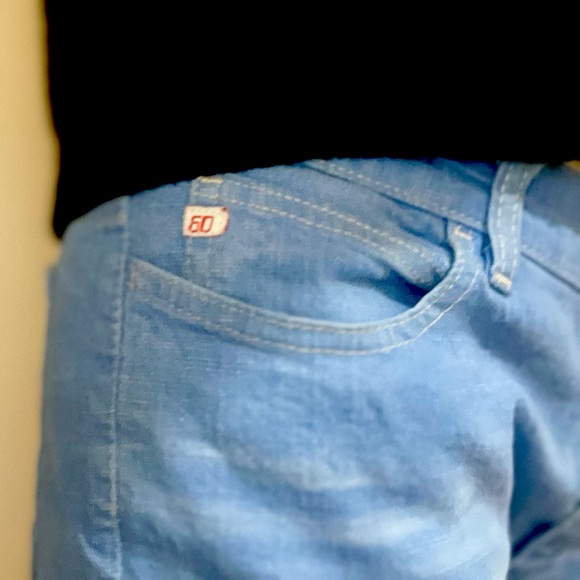 💫Miss Sixty Y2K Flaired Light Blue Jeans.. Rare FIND. Imported - Picture 3 of 10